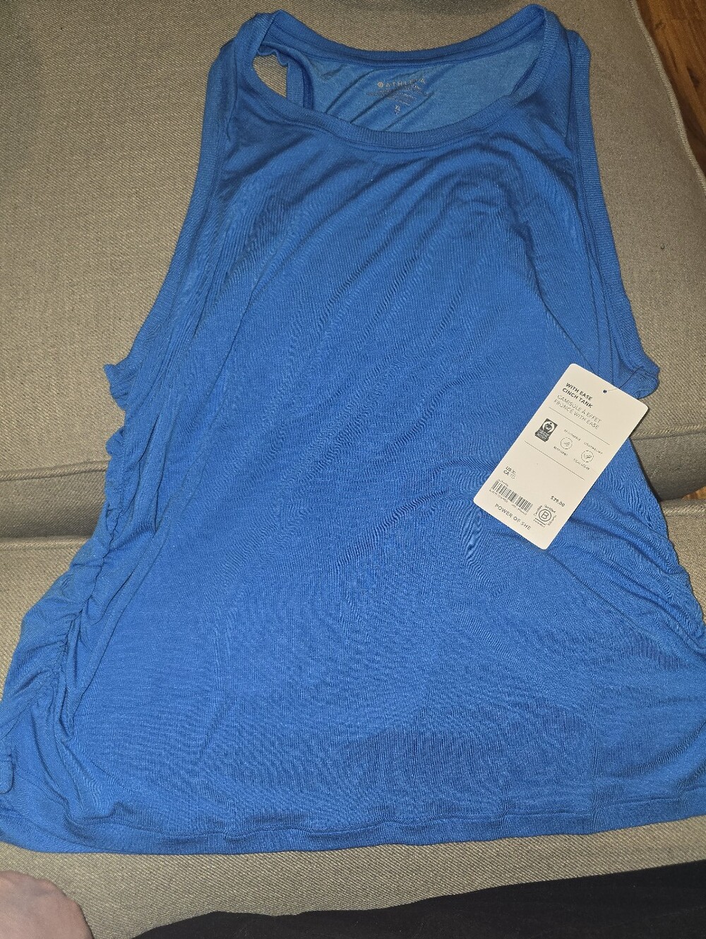 Athleta with ease cinch tank top NWT XL
